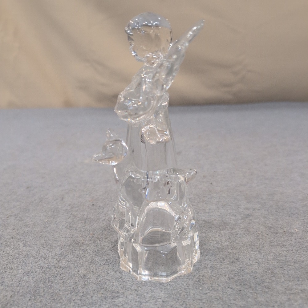 Mikasa Lead Crystal Herald Collection Angelic Harmony Angel with Deer Figurine - Picture 2 of 5